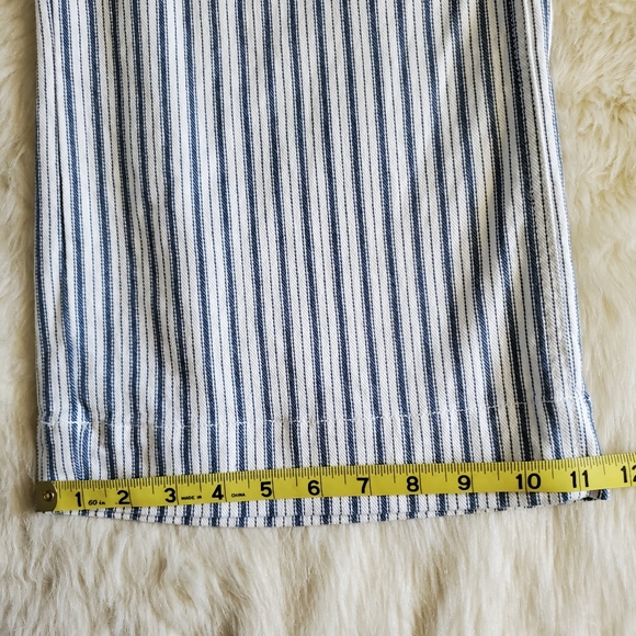 Madewell Emmett Wide Leg Crop Pants in Stripe Button Front Edition Size 29 - Picture 15 of 15